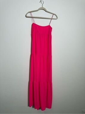 Show Me Your Mumu Hot Pink Tiered Maxi Dress Barbiecore Vacation Resort Sundress